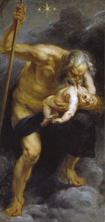 Cronos devora a uno de sus hijos de Peter Paul Rubens, c 1638