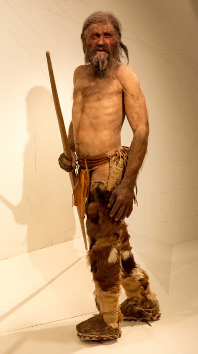 Naturalistic reconstruction of Ötzi - South Tyrol Museum of Archaeology