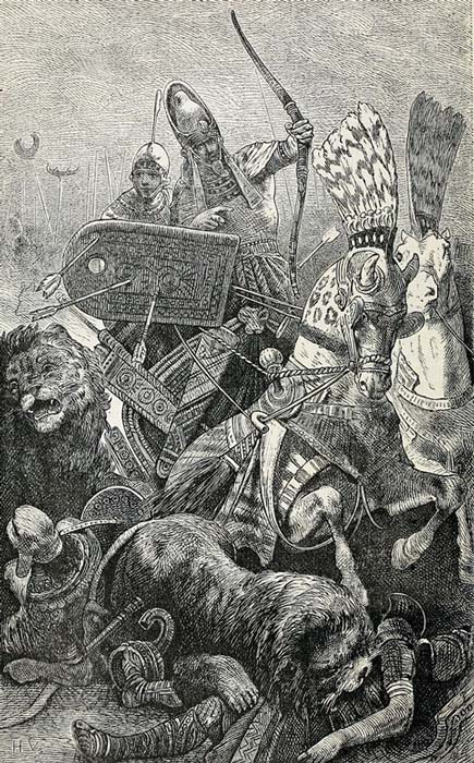 The great Sesostris (Rameses II) in the Battle of Kadesh 