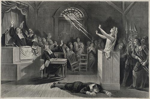 what caused the hysteria of the salem witch trials
