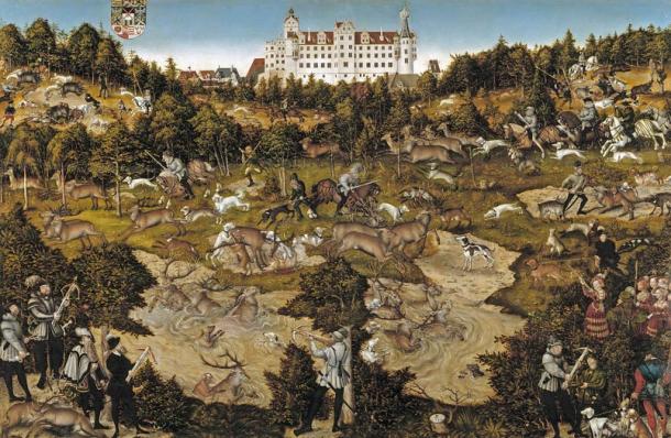 Charles V at the Castle of Torgau, by Lucas Cranach, 1544.