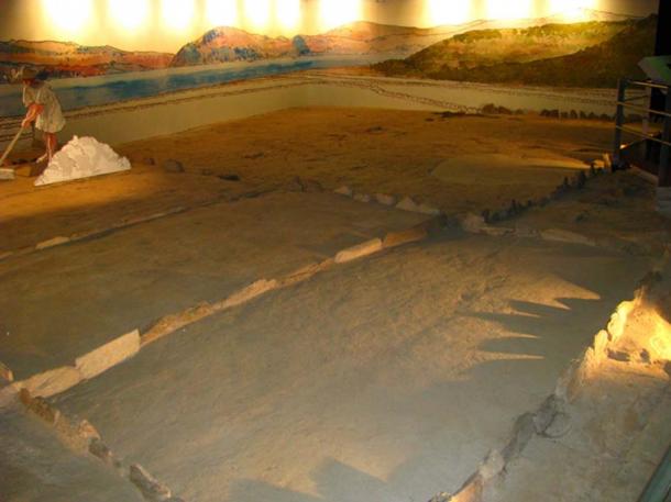 Exhibition showing salt production in Museo do Mar in Vigo, Spain.