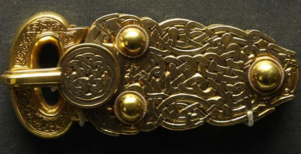 The Great Buckle from Mound 1 at Sutton Hoo, now on permanent display at the British Museum