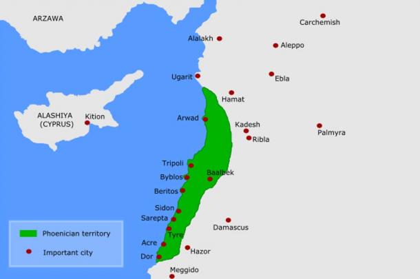 Map of Phoenicia.