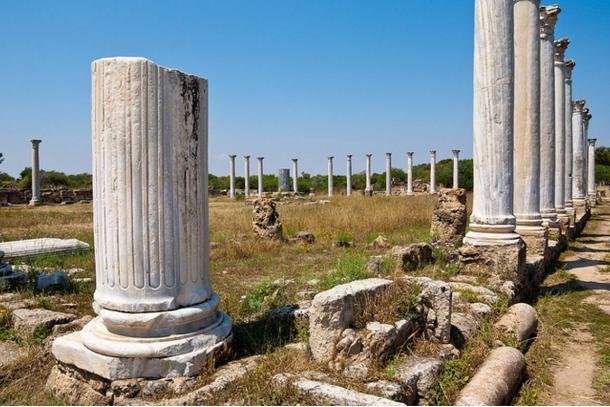 Las ruinas de la antigua ciudad de Salamina, Chipre. 