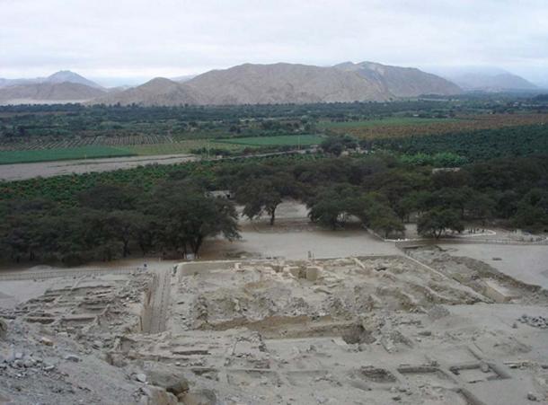 The Sechín archeological site in the Casma Valley, Peru