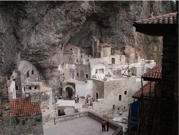 The ‘backyard’ of the Sumela Monastery