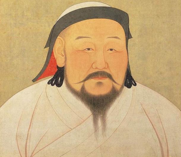 A painting of Shizu, better known as Kublai Khan, as he would have appeared in the 1260s