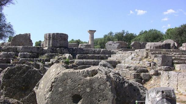 Wonder of the Ancient World: The Grand and Powerful Statue of Zeus Remains-of-the-Temple-of-Zeus