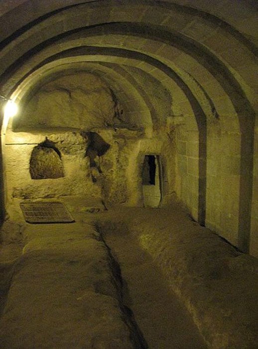 A ‘school’ in the underground city of Derinkuyu, Turkey. 