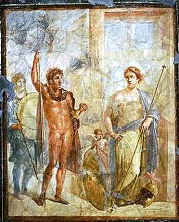 Un mural en Pompeya, que representa el matrimonio de Alejandro con Barsine (Stateira) en 324 a.C.