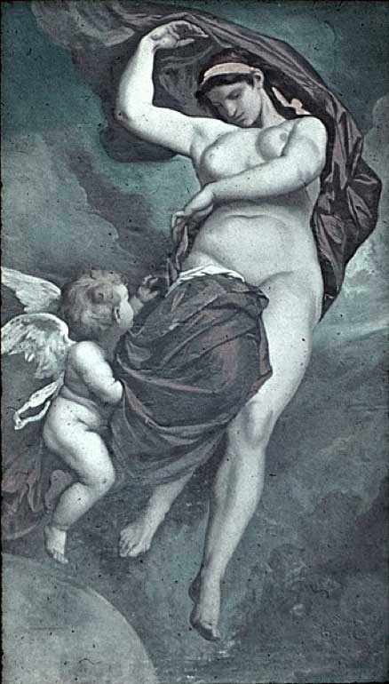 Anselm Feuerbach : Gaea (1875). Peinture de plafond, Académie des beaux-arts de Vienne. (Public Domain)