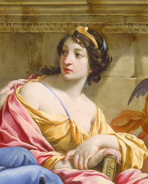 تفاصيل كاليوب من كتاب The Muses Urania and Calliope للمخرج سيمون فويت.  (المجال العام)