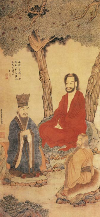Confucius Lao-tzu and Buddhist Arhat