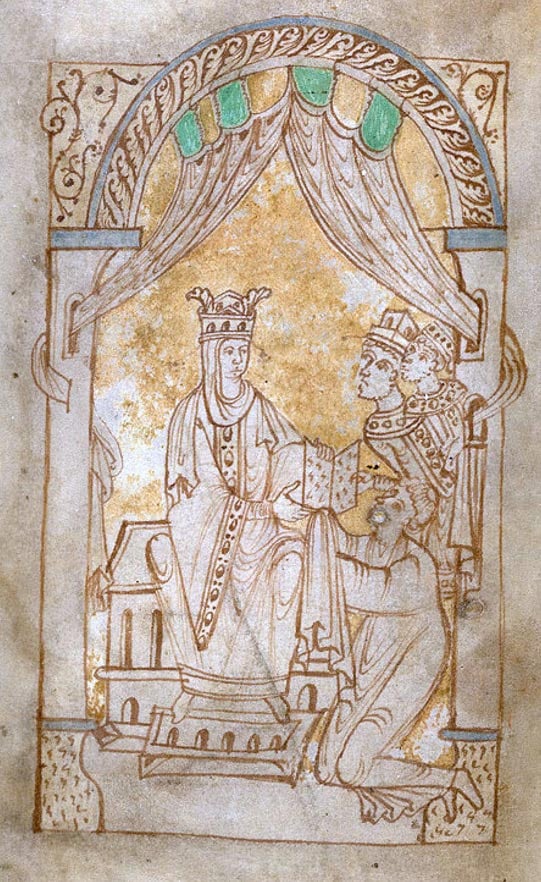 Emma Receiving The Encomium, In 'The Encomium Of Queen Emma' MS 33241