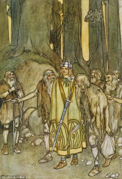 Fionn mac Cumhaill, illustration by Stephen Reid. 