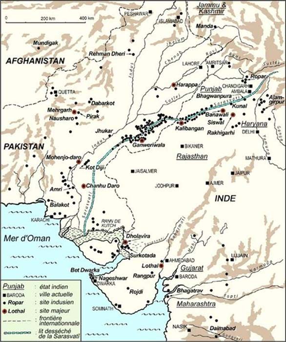 Locations of IVC-sites. ( Nataraja / Wikiмedia)