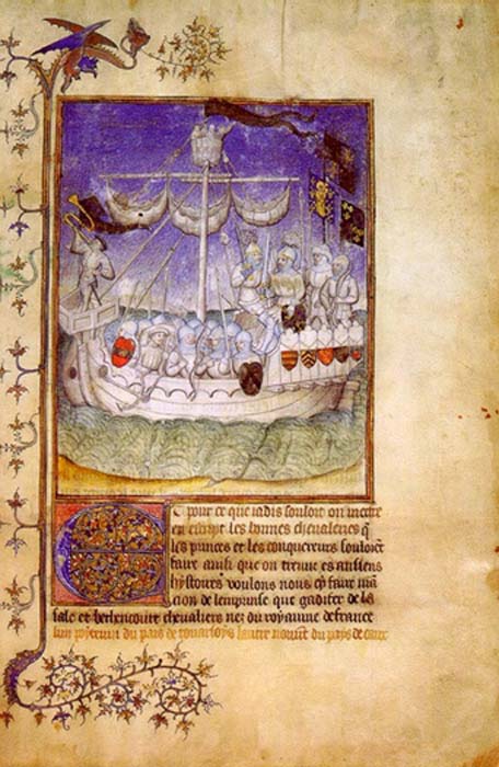 Norman expeditionary ship depicted in the chronicle ‘Le Canarien’ (1490). (Public Domain)