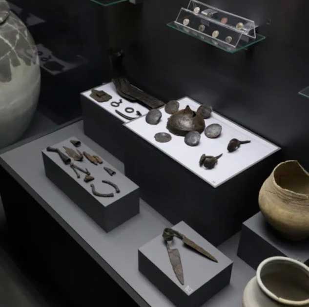 Items from the Przeworsk burials in Koshylivtsi, at the Lviv Region Local History Museum. (V. Sydorovych / Lviv Regional Council)