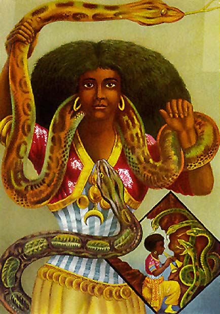 “Serpent Priestess” Mami Wata, who plays a major role in various African and African-American religions.