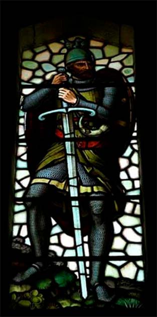 Wallace Monument, Stirling, Scotland - stained glass window, William Wallace. (Otter/CC BY SA 3.0)