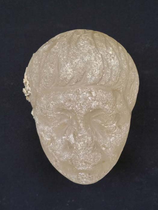 The carved crystal head that was found at the site of the wrecks. (Image: Egyptian Ministry of Antiquities)