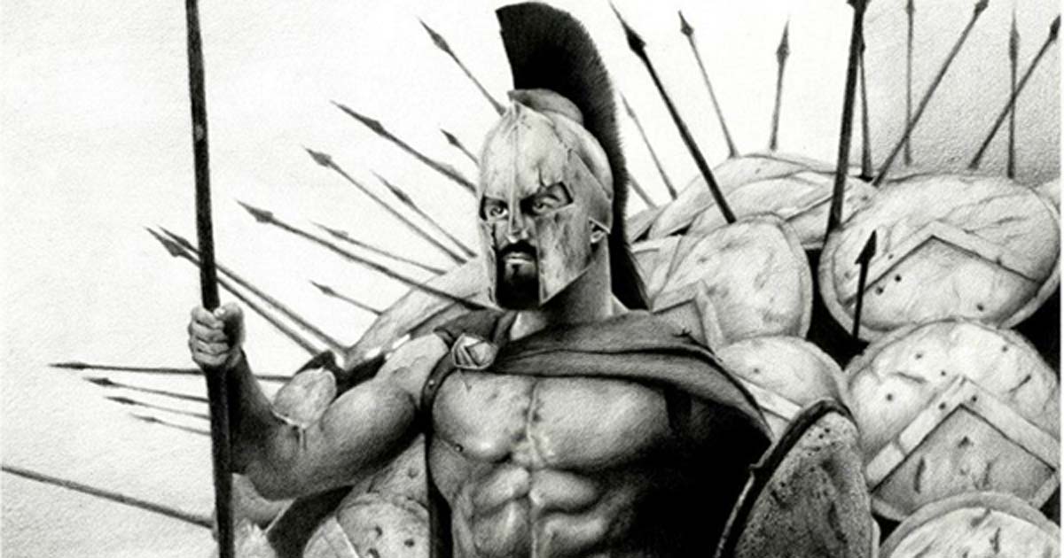 300 spartan warrior drawing