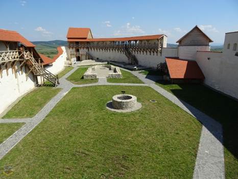 The now fully restored Feldioara Fortress or Marienburg Castle, in Brasov County, Transylvania, Romania