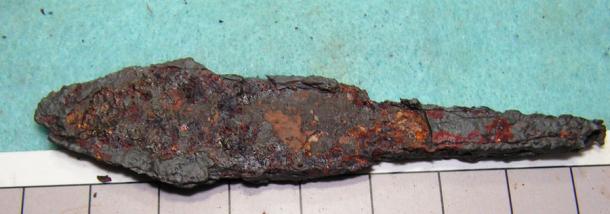 Iron spearhead is one of the 90 Viking weapon artifacts to be analyzed in the study. (University of Nottingham)