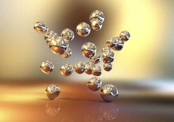 3D illustration of gold nanoparticles (Kateryna_Kon / Adobe Stock)