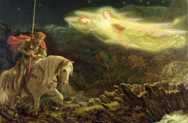 A painting showing Sir Galahad in the quest for the Holy Grail. Arthur Hughes/Public Domain