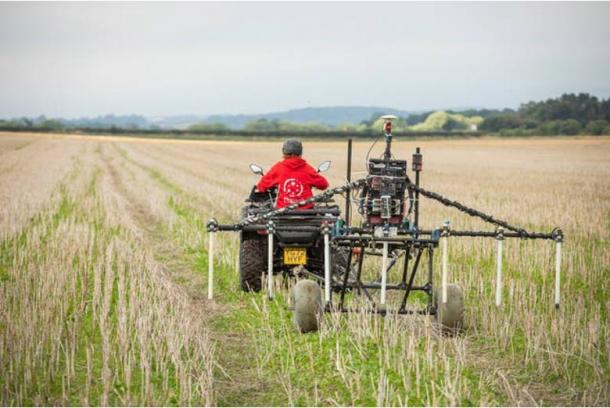 A geophysical survey at Attingham Park. (National Trust)