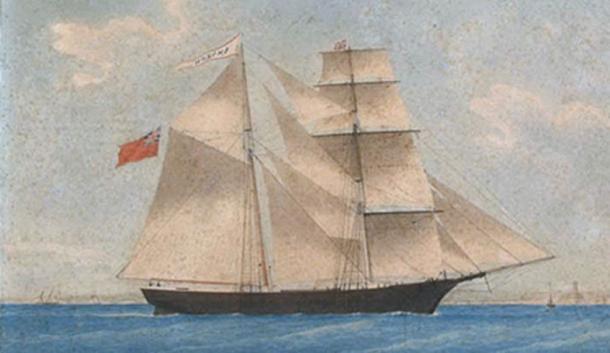A painting of the Mary Celeste as Amazon in 1861. (Public Domain)