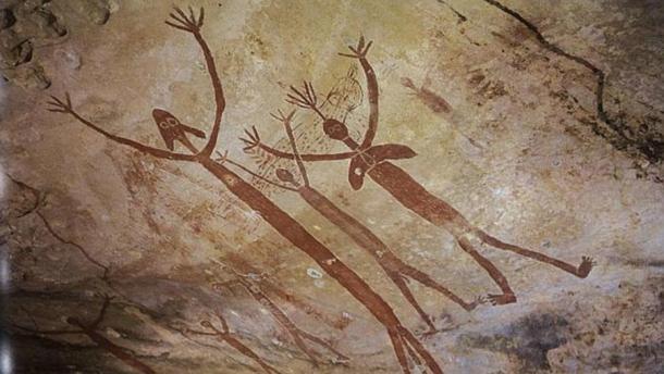 Aboriginal drawings of the mythical yowie. (Public domain)