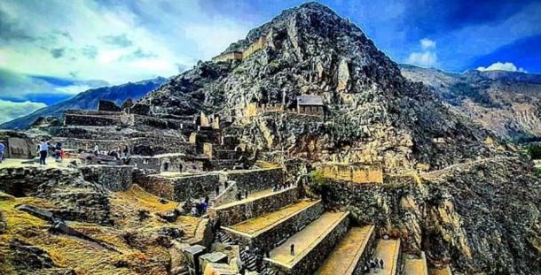 Aerial view of Ollantaytambo