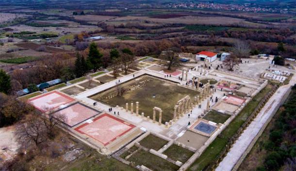 Aerial view of the Palace of Aigai following 16 years of restoration, Vergina.  (ververidis/Adobe Stock)