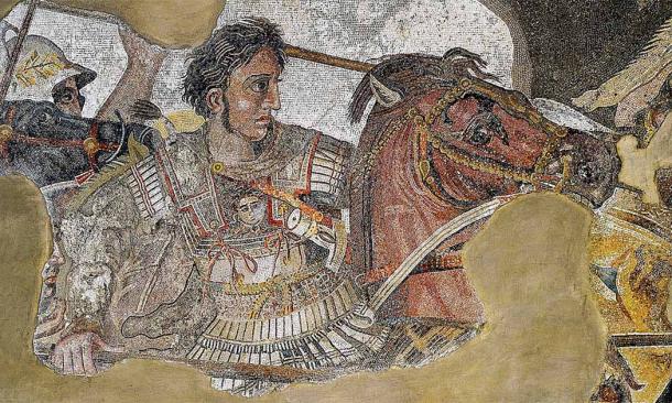 Detail of Alexander from the mosaic in Pompeii. (Public Domain)