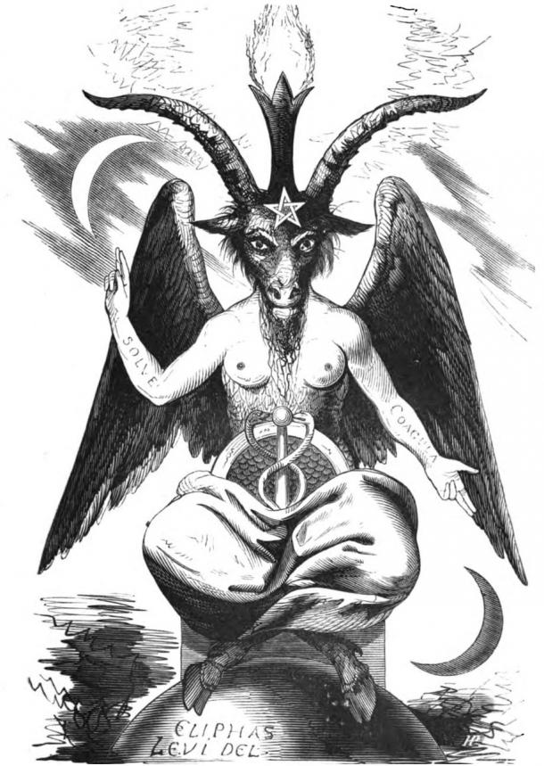 Baphomet, también conocida como la cabra sabática, 'Dogme et Rituel de la Haute Magie