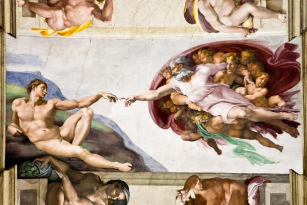 Biblical Renaissance artwork – ‘Creation of Adam’ by Michelangelo, Sistine Chapel, Rome. (creedline / Adobe stock)