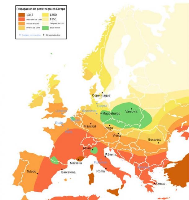 The Black Death The Plague That Sowed Terror And Death In Medieval   Black Death Epidemic Map 