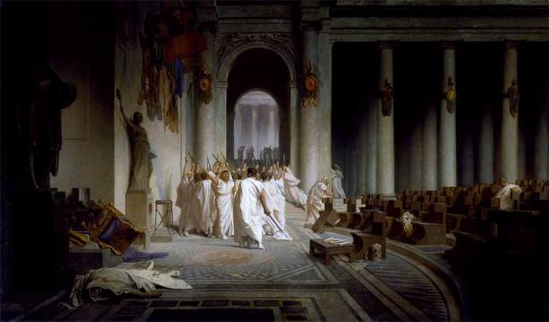 The Death of Caesar by Jean-Léon Gérôme. (Public domain)