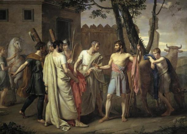 Cincinnatus părăsește plugul pentru dictatura romană – Juan Antonio Ribera, c. 1806