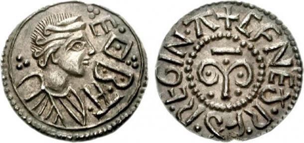 Coins featuring Queen Cynethryth, the only Anglo Saxon queen to feature on coins in her own right. (Classical Numismatic Group, Inc /CC BY-SA 3.0)