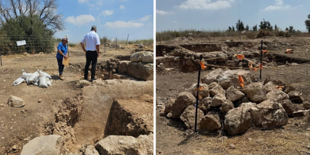 Current excavations at the Shoham Community Forest site.