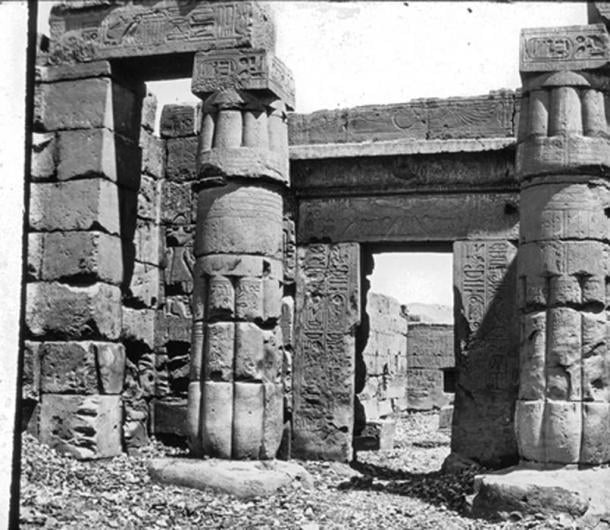 Egipt - Templul Seti, intrarea estică, Teba.  (Domeniu public)