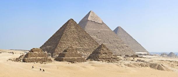 The Pyramids of Giza.