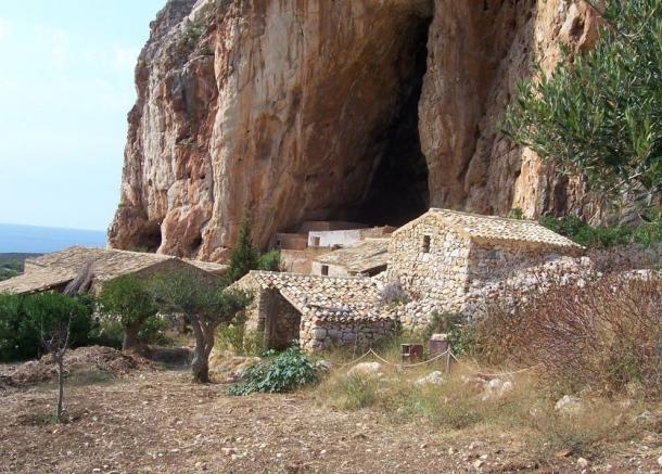 House outside the cave.