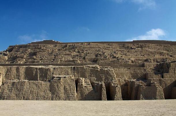 Part of the Huaca Pucllana archaeological site, Lima, Peru.