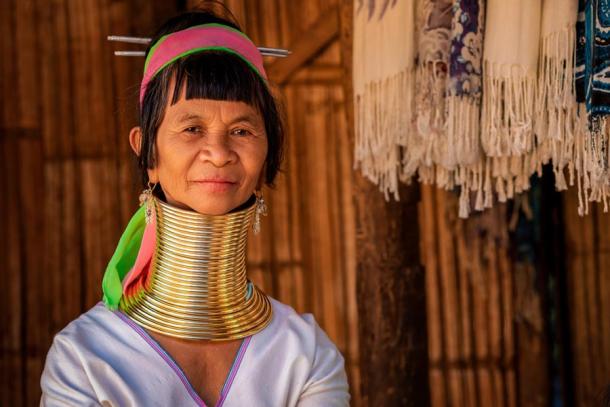 Karen women in Thailand, a people known for their neck rings. (R.M. Nunes / Adobe Stock)