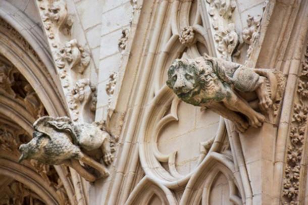 Gárgola de león en la Catedral de Saint-Jean, Lyon, Francia.  (HJBC / Adobe Stock)